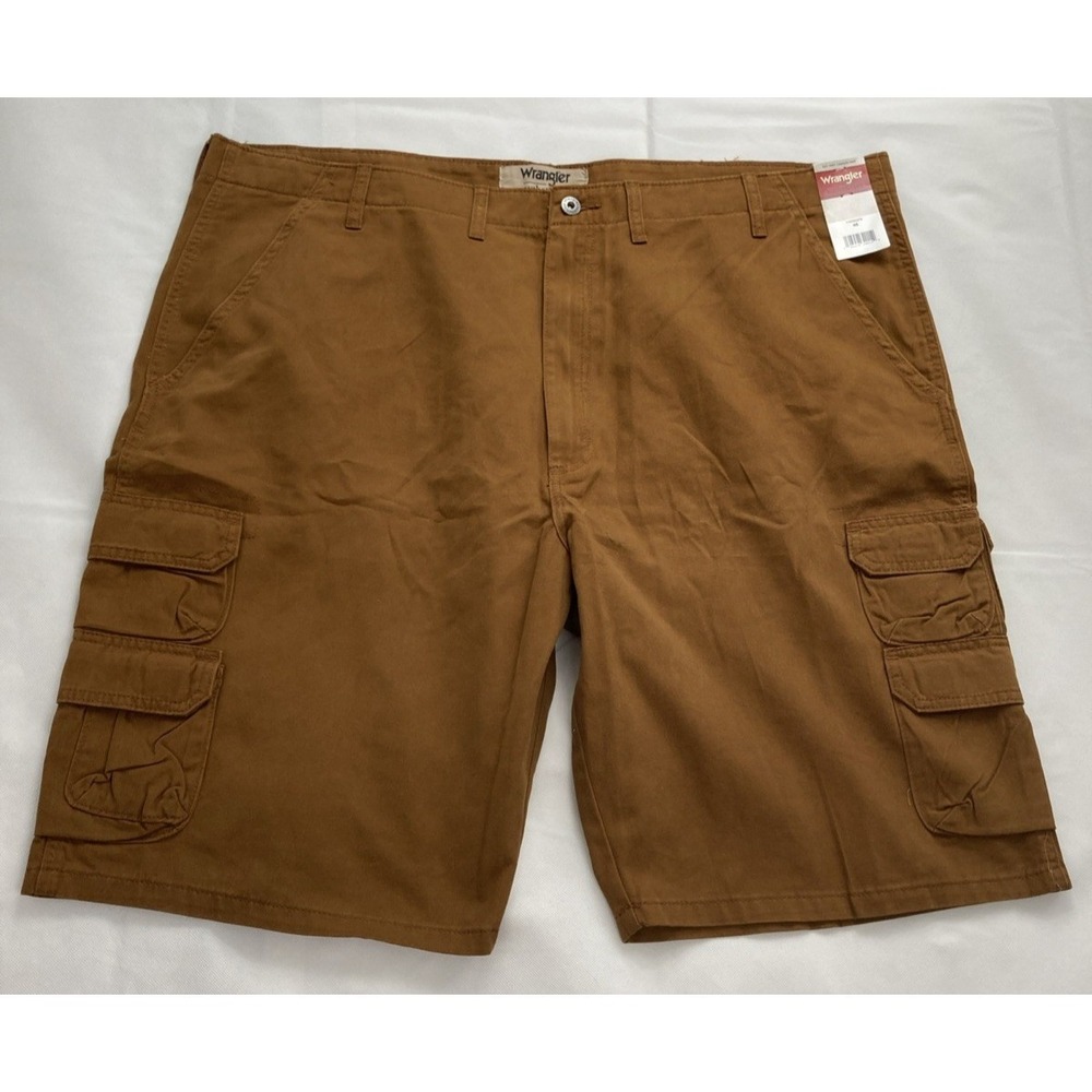 Wrangler Authentics Mens Cargo Shorts 46 Rust Brown 10.5 Inseam NWT 112353276
